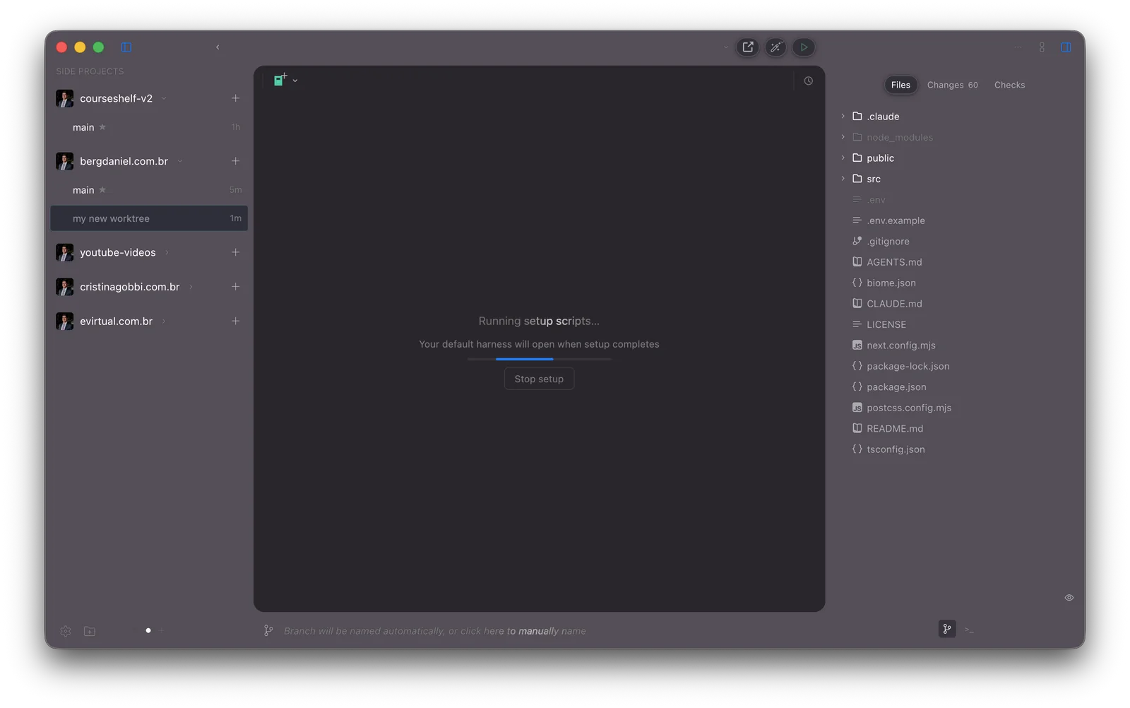 Creating new worktree