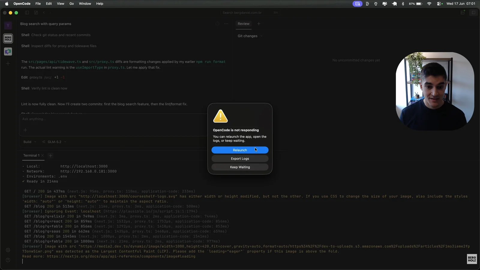 OpenCode crashed