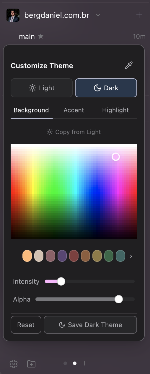Theme picker